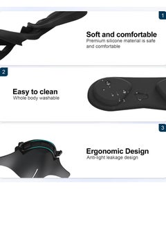XICEN Silicone Face Pad Cover for Meta Quest 3 Face Cushion Washable Sweat-proof Non-Slip Nose Pad and Lens Cover Protector with Light Blocking  - Image 2