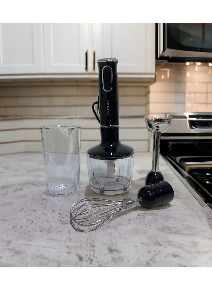 4 in 1 Professional High Quality Commercial Hand Blender Stick Electric Immersion Hand Blender, Multifunctional Kitchen, 3 Speed and Turbo Mode Immersion Blender  - Image 2