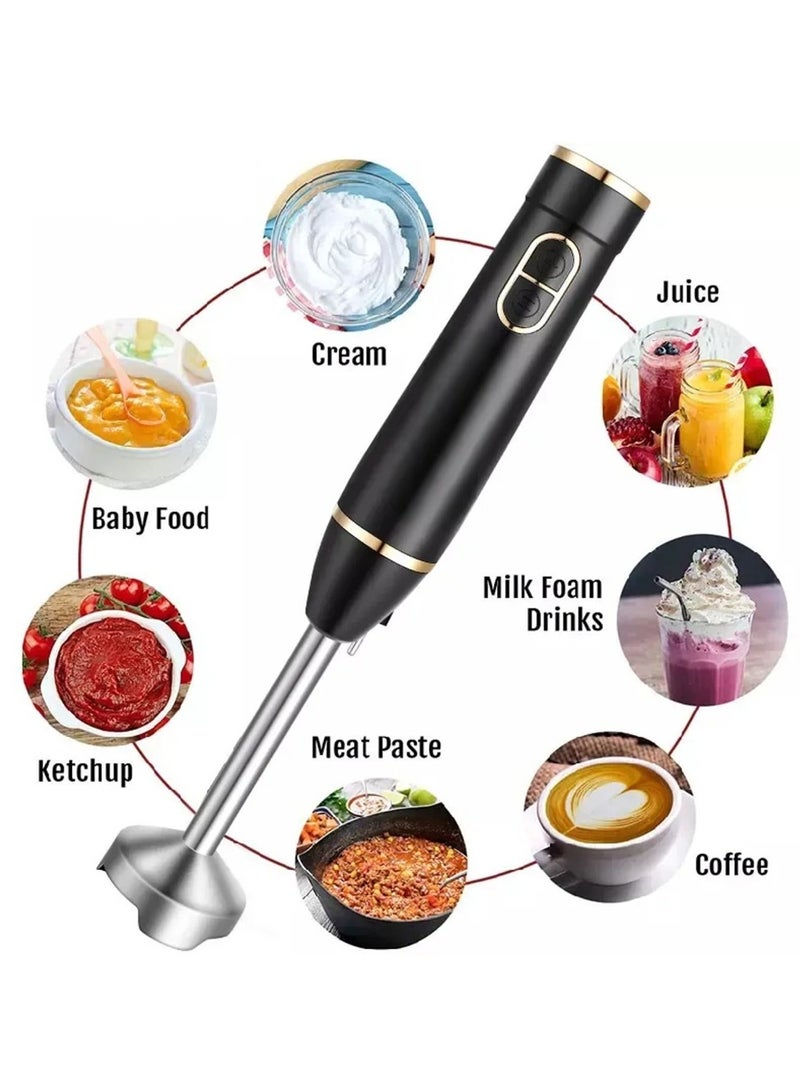 4 in 1 Professional High Quality Commercial Hand Blender Stick Electric Immersion Hand Blender, Multifunctional Kitchen, 3 Speed and Turbo Mode Immersion Blender  - Image 3
