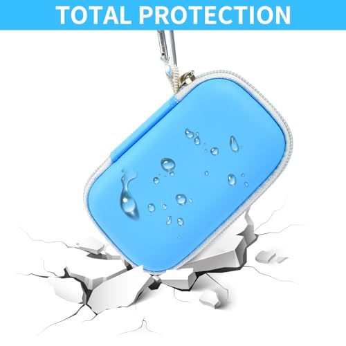 PAIYULE Case Compatible with SanDisk 1TB 2TB 4TB 500GB 8TB for SanDisk Extreme PRO Portable SSD External Hard Drive, Memory Card SD SDXC SDHC Card Storage Holder Organizer (Box Only)(Lightblue) - Image 5