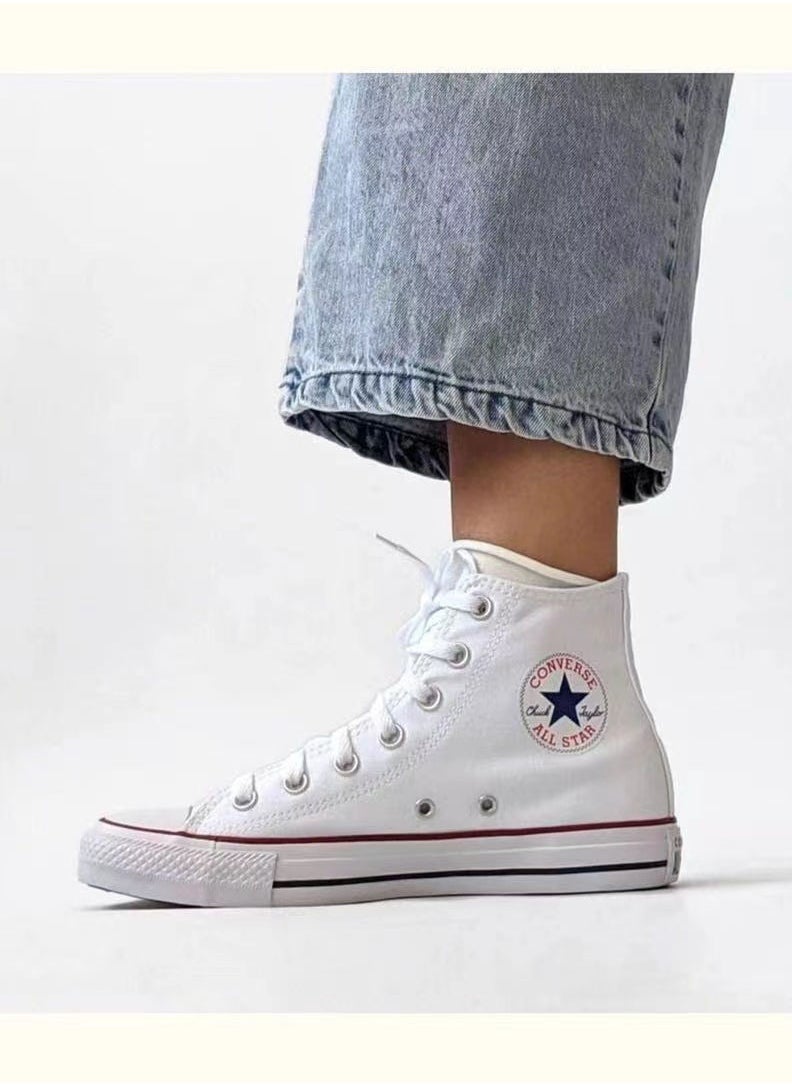 CONVERSE - Casual, yet stylish All Star Classic High - Top Canvas Shoes. Unisex in design, they are a hit among trend - followers and make for an excellent choice for couples. Whether it's a sports day or a laid - back date, these shoes offer comfort, fashion, and versatility. - Image 1