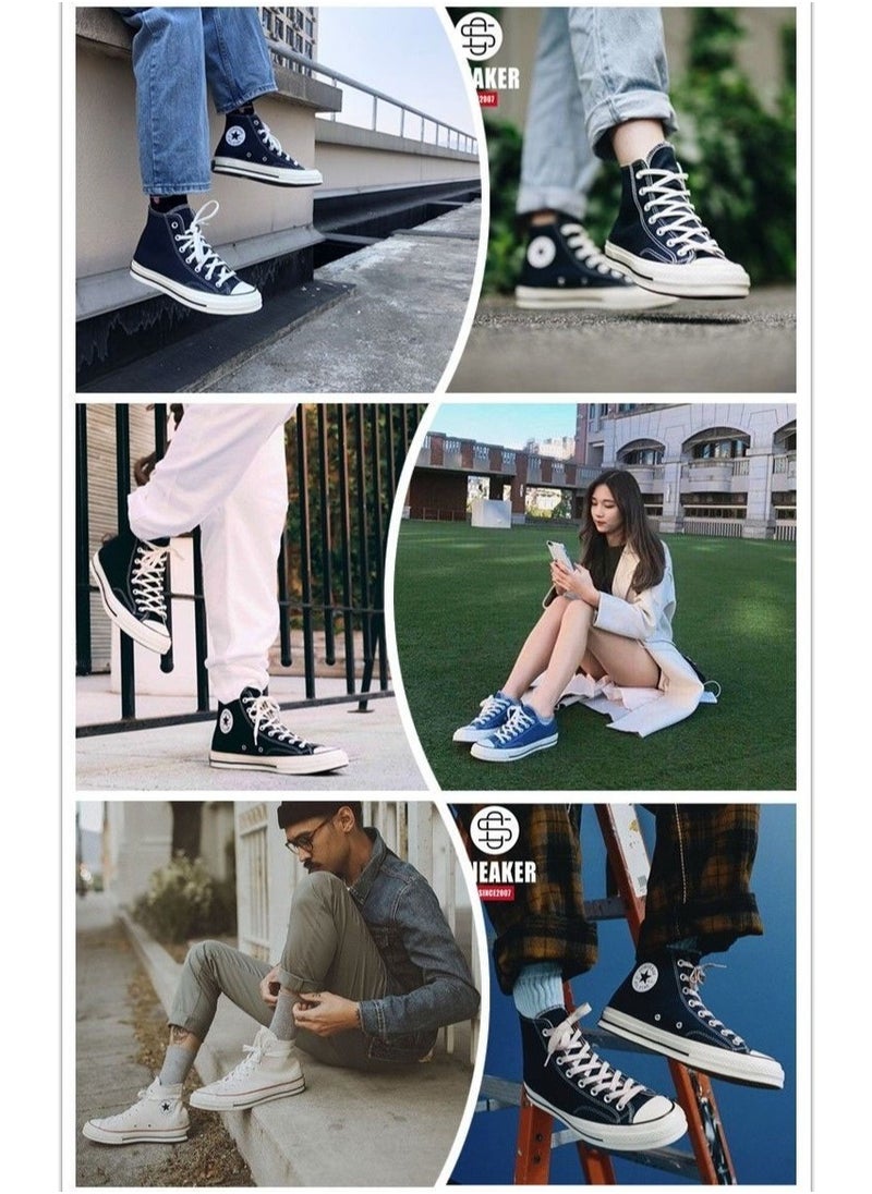 CONVERSE - Casual, yet stylish All Star Classic High - Top Canvas Shoes. Unisex in design, they are a hit among trend - followers and make for an excellent choice for couples. Whether it's a sports day or a laid - back date, these shoes offer comfort, fashion, and versatility. - Image 1
