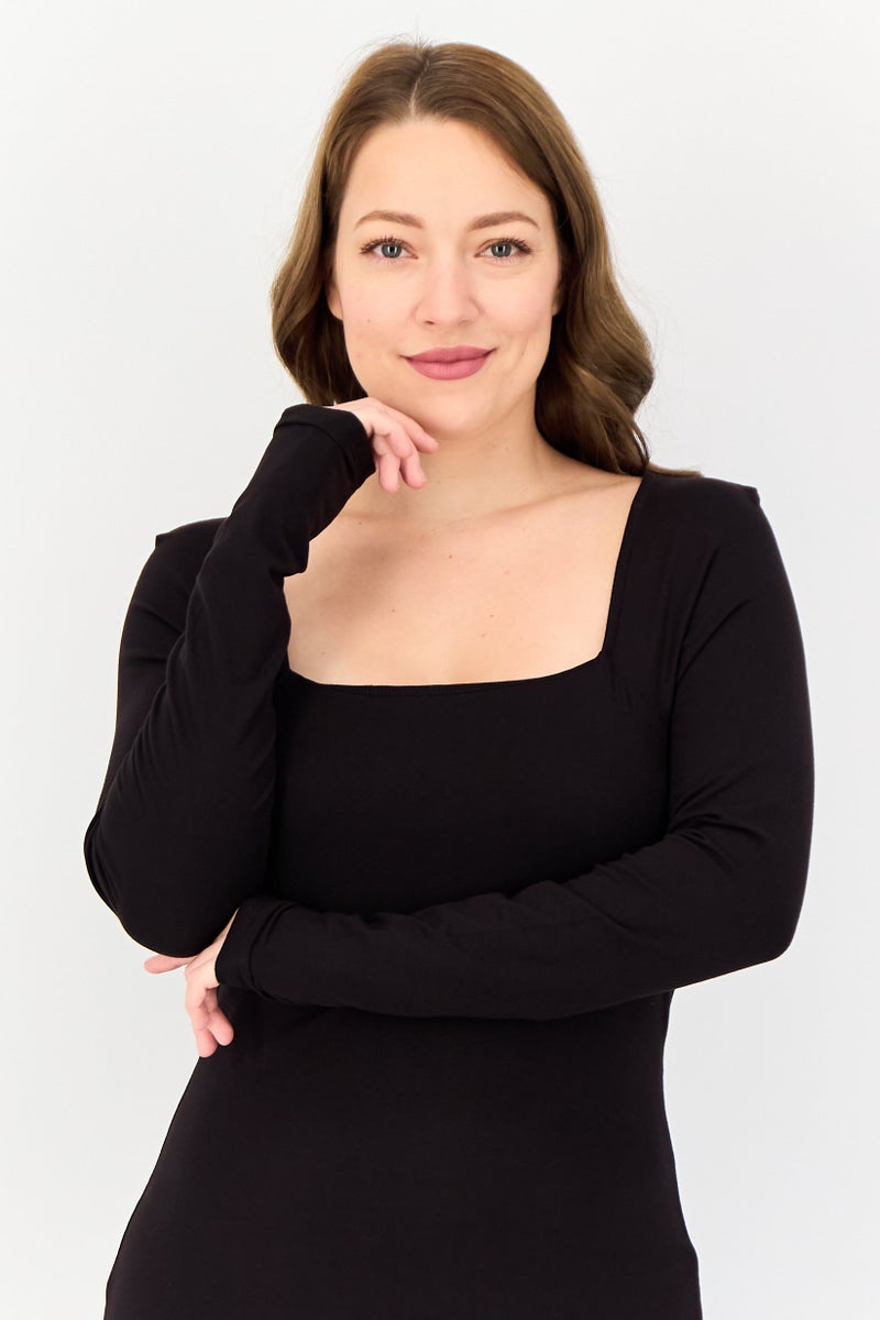 Kathy Ireland Women Solid Maxi  Dress, Black  - Image 4