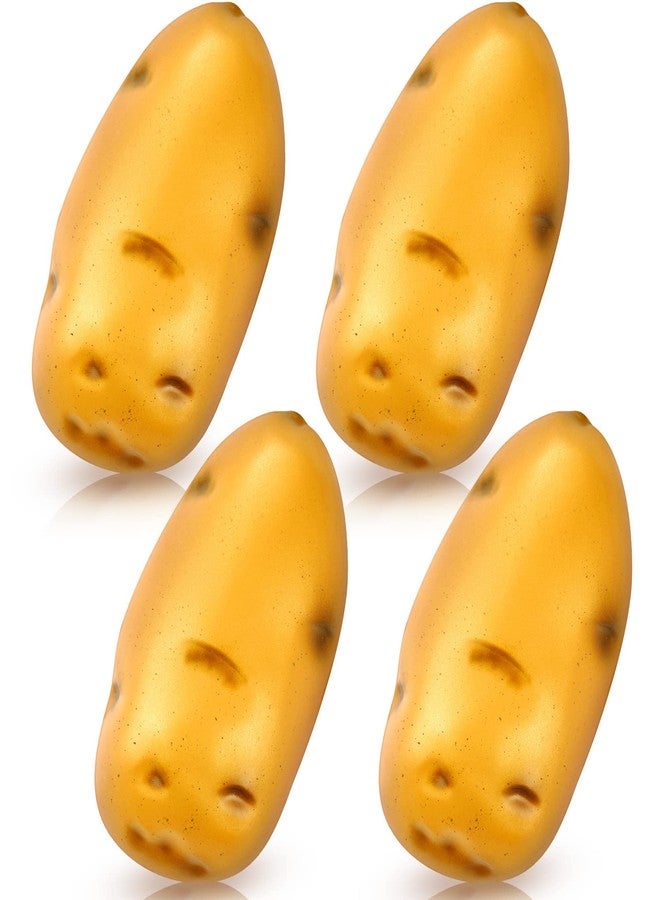 Deekin 4 Packs Potato Stress Balls Random Stuff Funny Stress Balls Relief Food Ball PU Fake Potato Fidget Vegetable Ball Elastic Relief for Women Men Anxiety Releasing Daily Relieving - Image 1