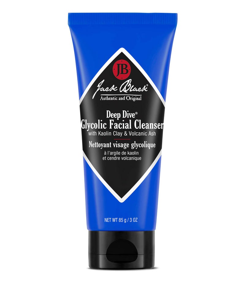 Jack Black - Deep Dive Glycolic Facial Cleanser, 3 Fl Oz â€“ Clay-Based Cleanser, PureScience Formula, Facial Cleanser and Mask, Recommended for Normal, Dry, or Oily Skin, Glycolic Acid