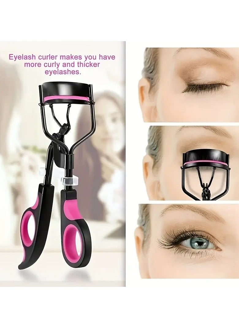 Goolsky - Eyelash Curlers Eyebrow Brush Kit/Eyelash Comb Seperator/Mascara Brushes/3 Piece Angled Eyebrow Brushes/ 6 Silicone Refills Pads For Lash & Brow For Women Lash Curler - Image 1