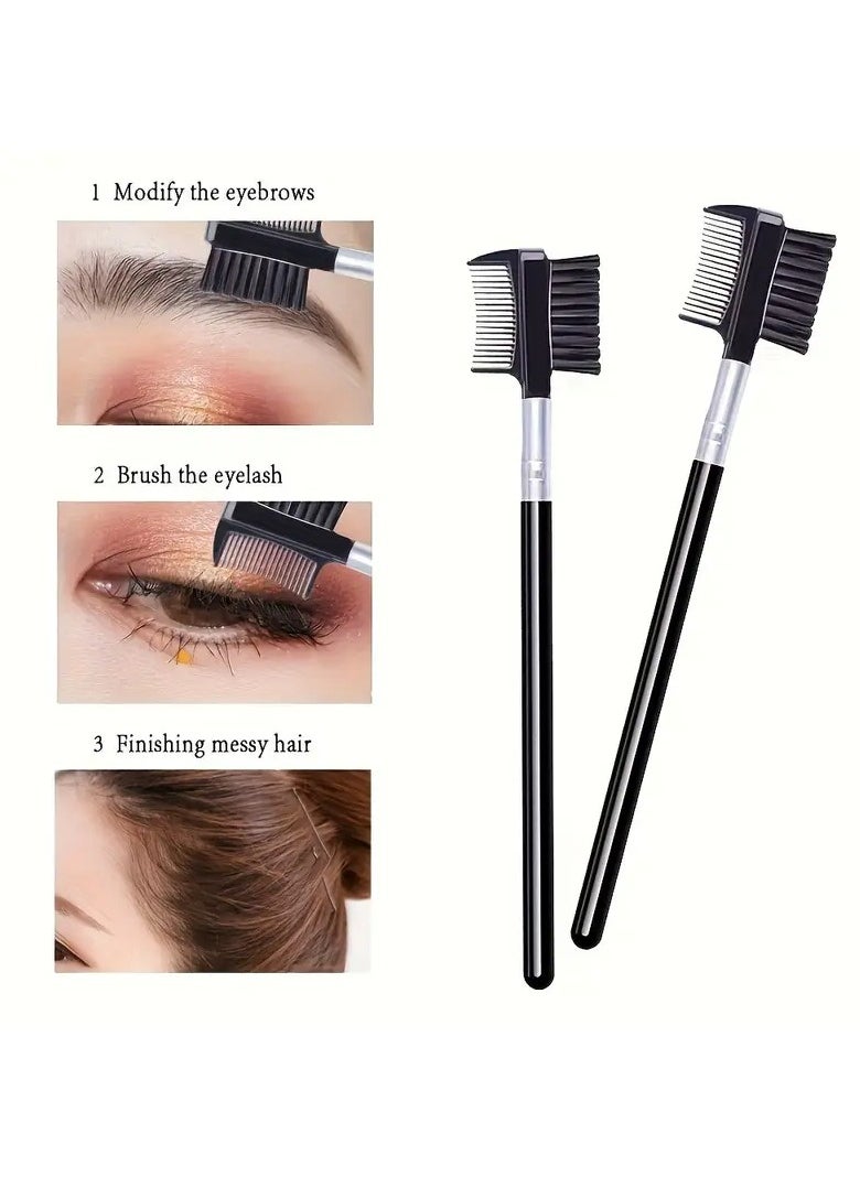 Goolsky - Eyelash Curlers Eyebrow Brush Kit/Eyelash Comb Seperator/Mascara Brushes/3 Piece Angled Eyebrow Brushes/ 6 Silicone Refills Pads For Lash & Brow For Women Lash Curler - Image 1