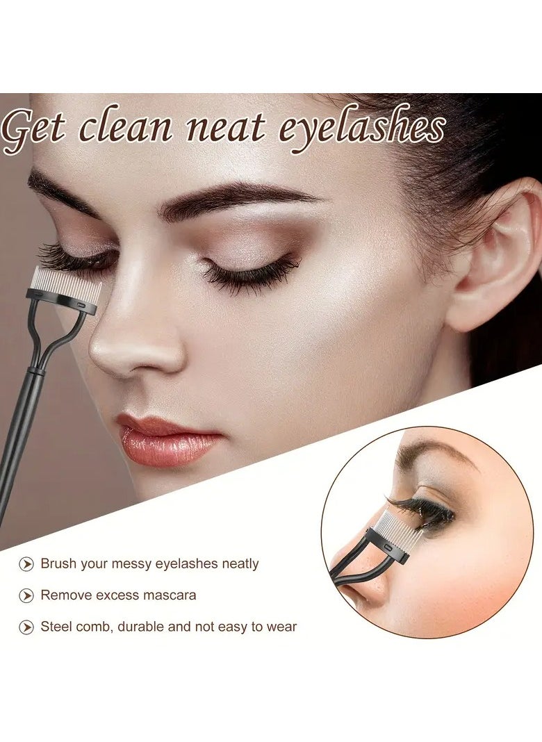 Goolsky - Eyelash Curlers Eyebrow Brush Kit/Eyelash Comb Seperator/Mascara Brushes/3 Piece Angled Eyebrow Brushes/ 6 Silicone Refills Pads For Lash & Brow For Women Lash Curler - Image 1