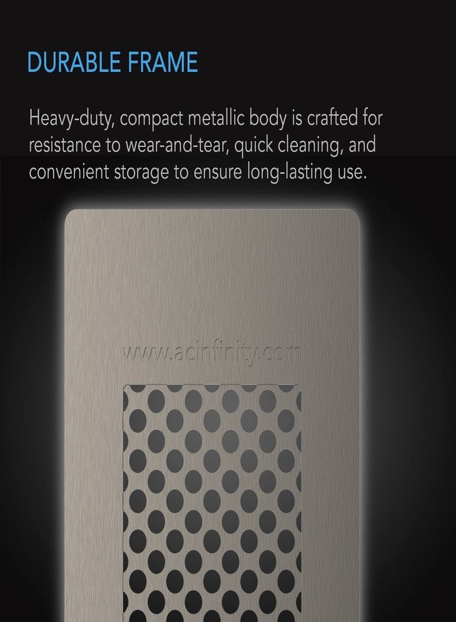 ايه سي إنفينيتي بطاقة طحن AC Infinity، أداة طحن من الألومنيوم الأسود مع سطح بشر يدوي للفلفل والتوابل والشاي - Image 4