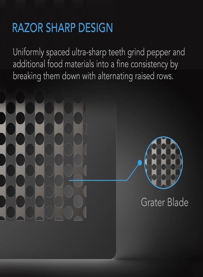 ايه سي إنفينيتي بطاقة طحن AC Infinity، أداة طحن من الألومنيوم الأسود مع سطح بشر يدوي للفلفل والتوابل والشاي - Image 3
