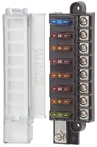 Blue Sea Systems 5046 ST Blade Fuse Block Compact 8-Circuit with Cover, 100 Amps - Image 2