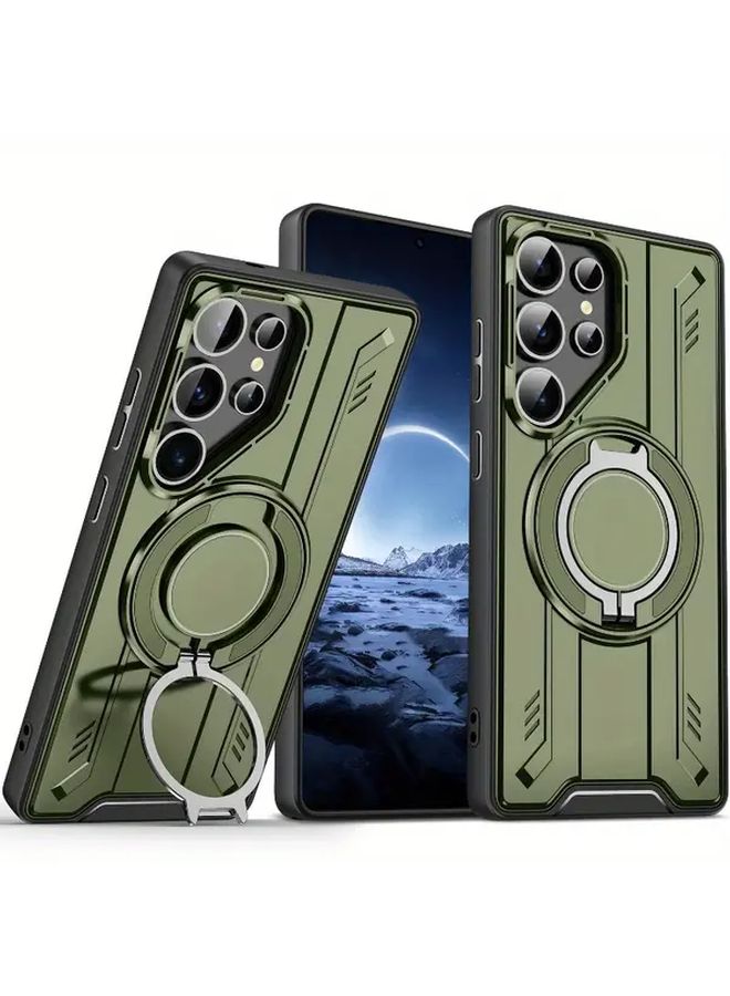 Creative Hidden Rotating Bracket Car Mount Horizontal Vertical Stand Compatible With Samsung Galaxy S24 Black - Image 2
