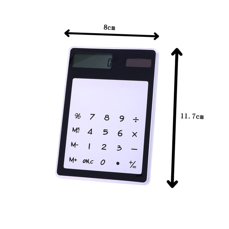 2 Pack Solar and Battery Dual Power Basic Calculator with Touch Keys for School Office Accounting - Image 3