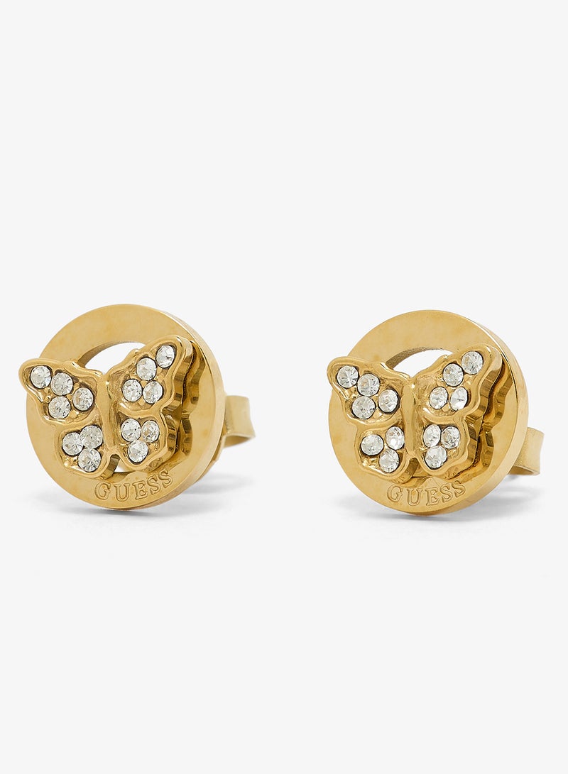 GUESS 10Mm Borboleta Coin Studs - Image 2