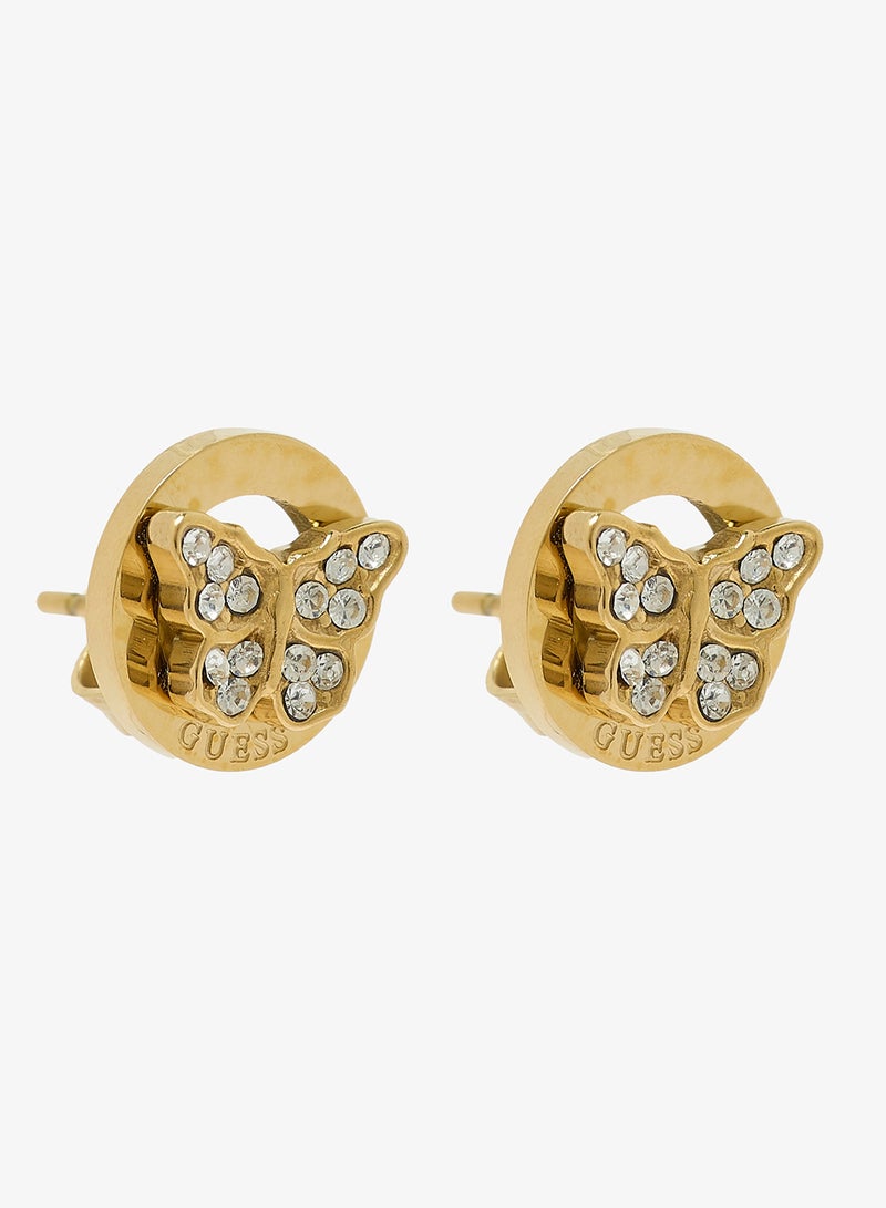 GUESS 10Mm Borboleta Coin Studs - Image 1