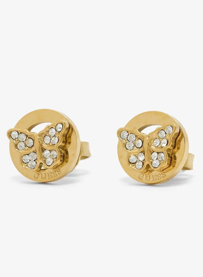 Guess  10Mm Borboleta Coin Studs for Women | Best Price UAE