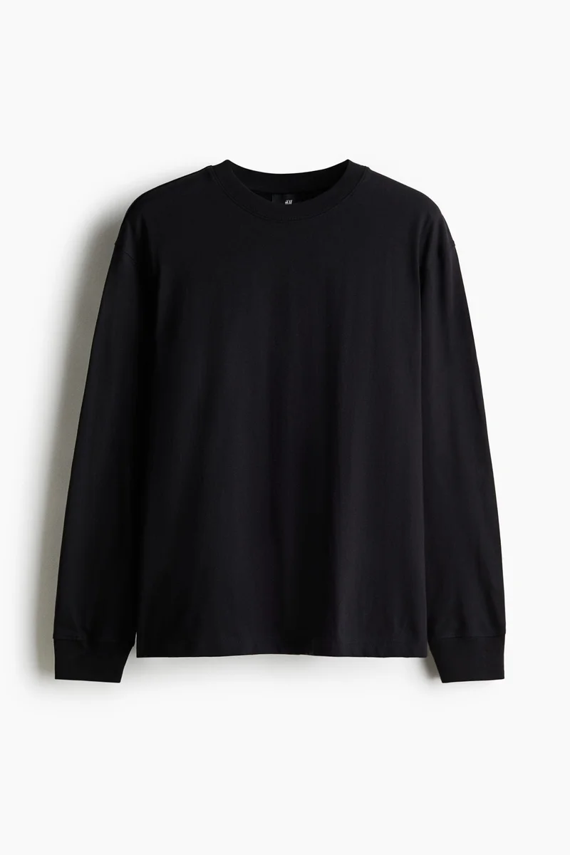 H&M Loose Fit Long-sleeved jersey top