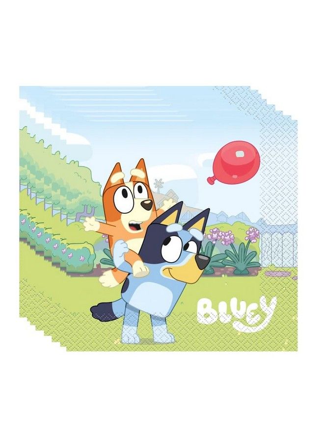 Unique Bluey Dog Birthday Party Supplies Bundle Includes Lunch Paper Napkins 32 Napkins - Image 4