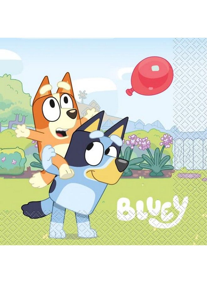 Unique Bluey Dog Birthday Party Supplies Bundle Includes Lunch Paper Napkins 32 Napkins - Image 3