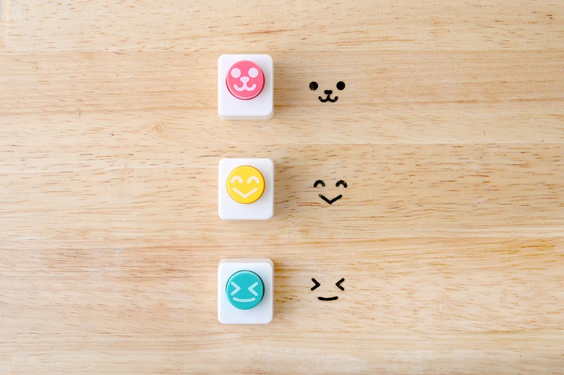 Arnest Cute Face Seaweed Noricutter Punch for Onigiri Bento - Three Different Types of Faces A-77096 - Japan Import - Image 2