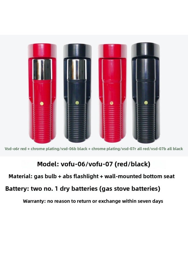 Generic Hotel Hotel Room Flashlight Wall-mounted D Wall-mounted Fire Escape Lighting Emergency Flashlight-Product Specifications:Six Led Lamp Beads Vofu-02nb Black With Aa Battery  - Image 2