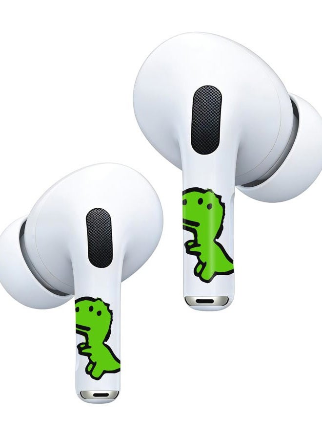 RockMax AirPod Skin Quick to Identify Universal Fit for AirPods Pro 3/2/1 and Gen 1/2/3/4, Green Dinosaur Sticker Cover for Women & Teens - Image 1