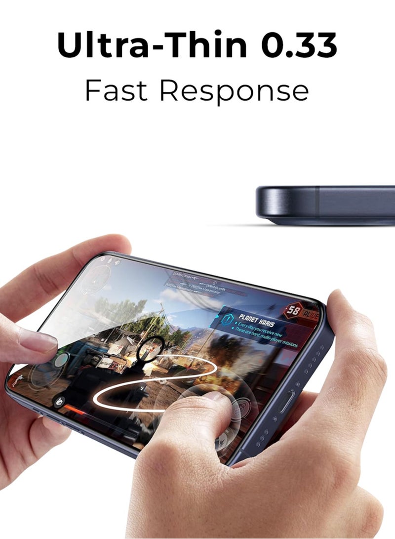 glassology حماية شاشة 2Pack لجهاز iPhone 16 Plus 6.9"  9H+ زجاج مقسى غير قابل للكسر عالي الوضوح سهل التركيب تغطية كاملة وصديق للحافظة يتضمن إطار التركيب - Image 4