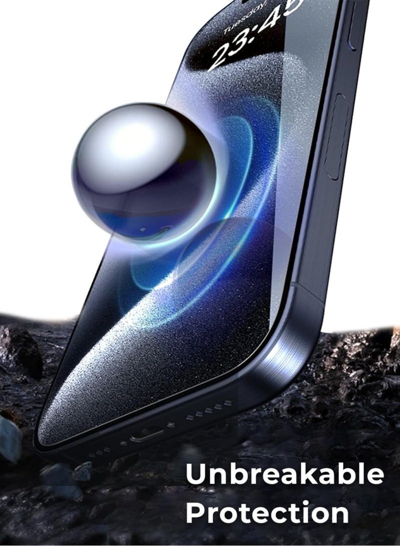 glassology حماية شاشة 2Pack لجهاز iPhone 16 Plus 6.9"  9H+ زجاج مقسى غير قابل للكسر عالي الوضوح سهل التركيب تغطية كاملة وصديق للحافظة يتضمن إطار التركيب - Image 3