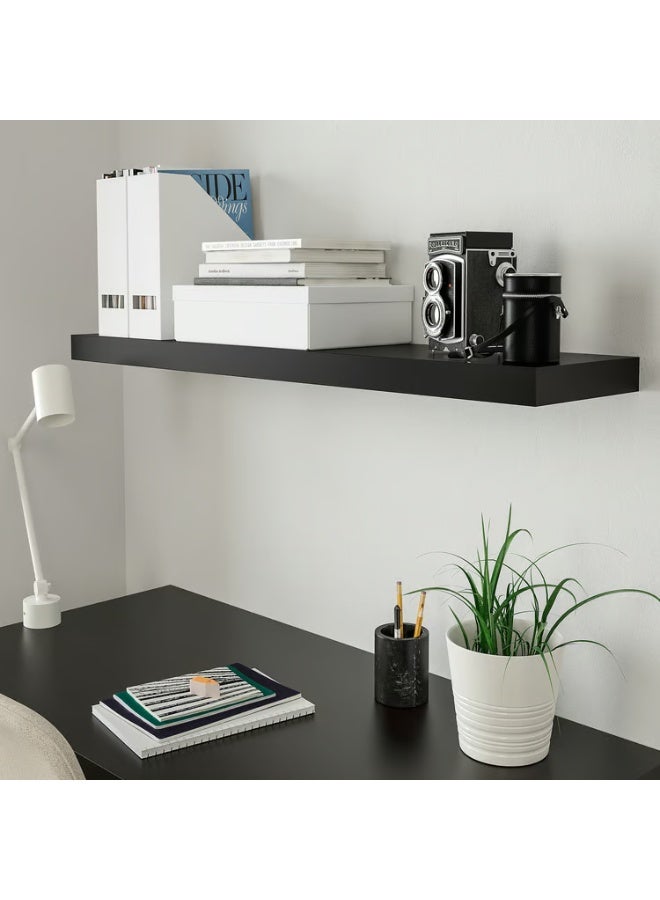 IKEA (IKEA) رف حائط أسود-بني 110×26 سم - Image 2