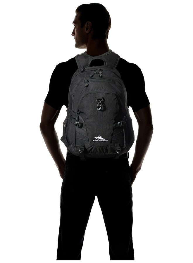 High Sierra Loop Backpack, Travel, or Work Bookbag with tablet sleeve, One Size, Black - Image 1