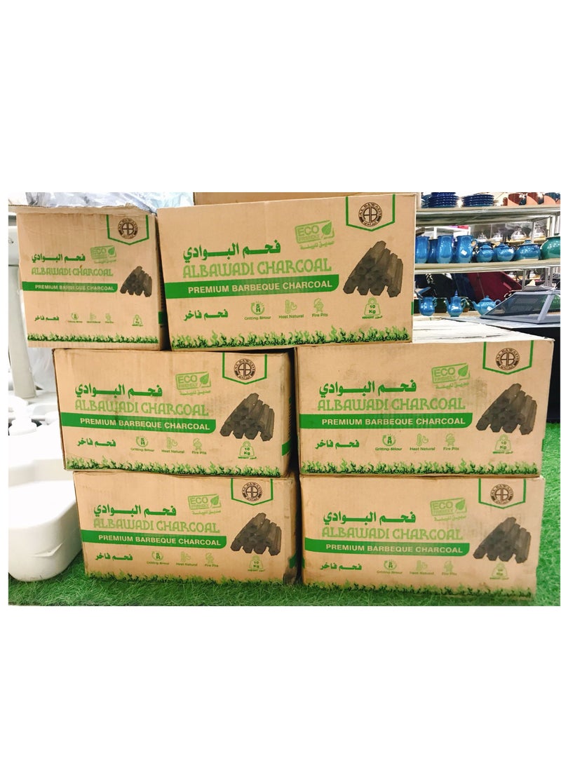 البوادي فحم شواء ممتاز للتخييم بدون دخان لموقد حفرة النار 10 كجم / طن متري  - Image 5