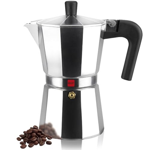 Magefesa Kenia Stovetop Espresso Moka Pot, 6-Cup/10 oz, Italian Coffee Maker for Cuban Coffee, Extra-Thick Aluminum, Heat-Resistant Handle, Safe & Easy-to-Use, Greca Coffee Maker - Image 1