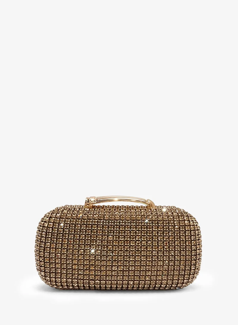 Khizana Rhinestone Diamonte Embellished Detail Clutch