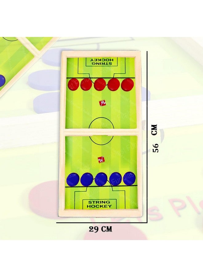 فنبلاست لعبة هوكي الأوتار من فن بلاست - لعبة لوحية للأطفال، لعبة لوحية خشبية للأطفال، لعبة لوحية سريعة للأطفال والكبار (الطول 56 سم) - Image 2
