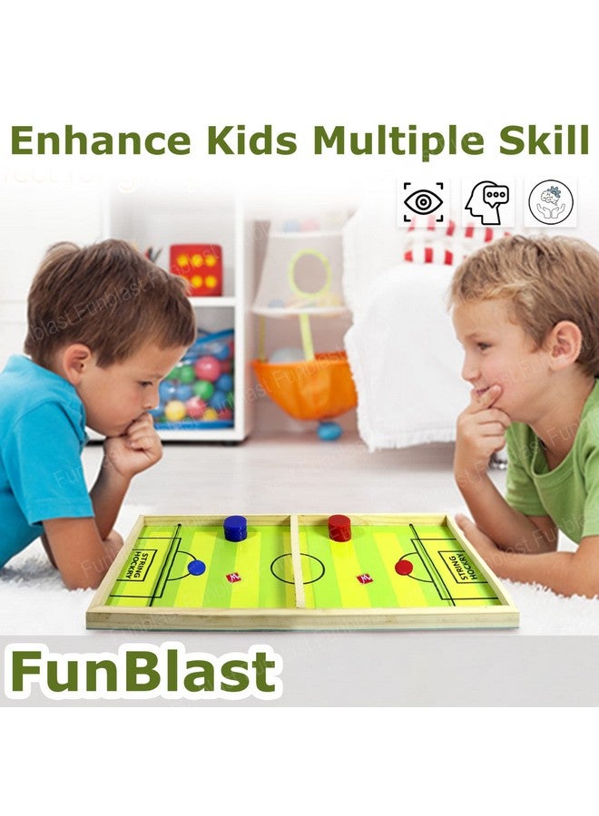 فنبلاست لعبة هوكي الأوتار من فن بلاست - لعبة لوحية للأطفال، لعبة لوحية خشبية للأطفال، لعبة لوحية سريعة للأطفال والكبار (الطول 56 سم) - Image 4