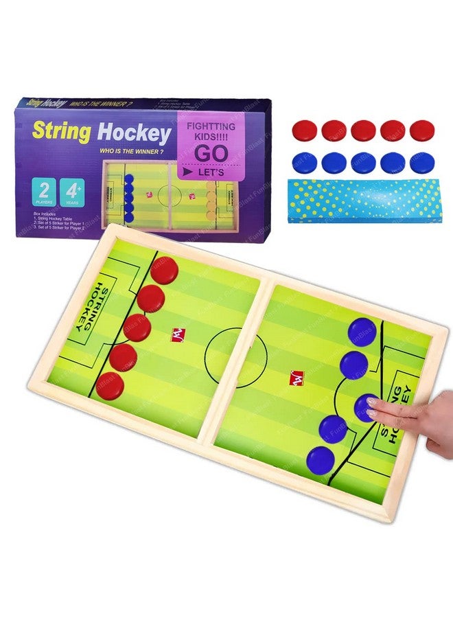 فنبلاست لعبة هوكي الأوتار من فن بلاست - لعبة لوحية للأطفال، لعبة لوحية خشبية للأطفال، لعبة لوحية سريعة للأطفال والكبار (الطول 56 سم) - Image 1