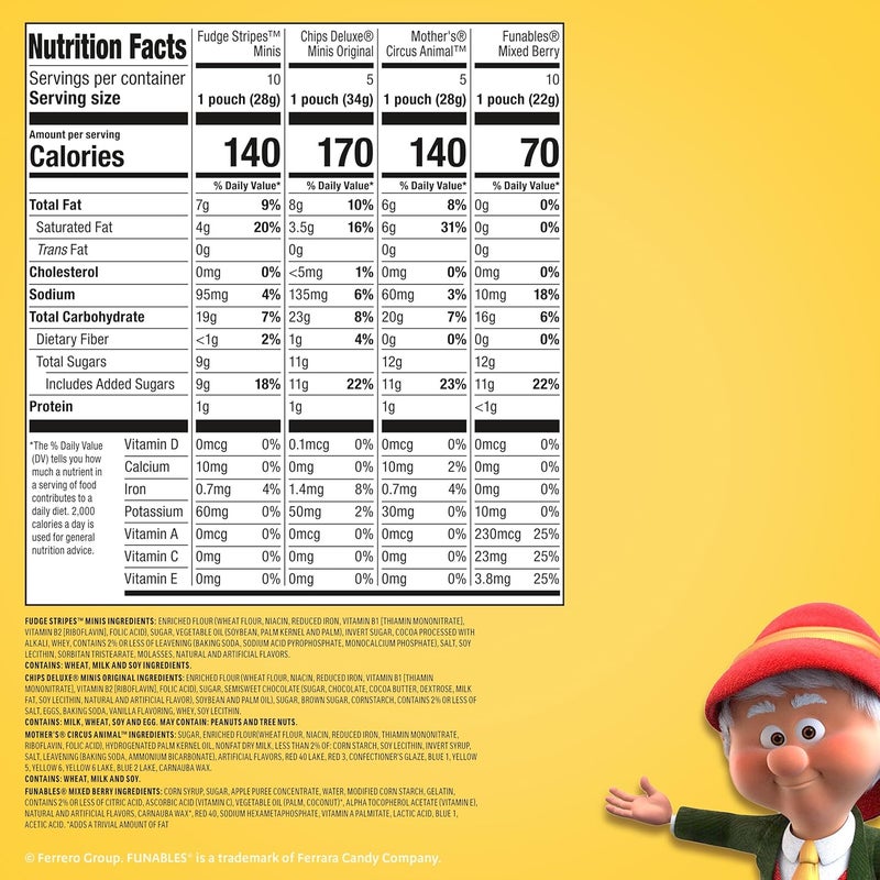 Keebler عبوة متنوعة من حلوى كيبيلر - صندوق يحتوي على 30 قطعة مع رقائق ديلوكس، فونا بلز، شرائح الفدج، و بسكويت حيوانات السيرك من ماذر - Image 2