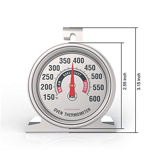 Efeng Large Dial Oven Thermometer for Gas & Electric Oven,Grill Cooking Safety Leave-in- NSF accurately Easy-to-Read Clearly Large Number Shows temperatures for Meat,Grilling or Cake Cooking Oven - Image 3