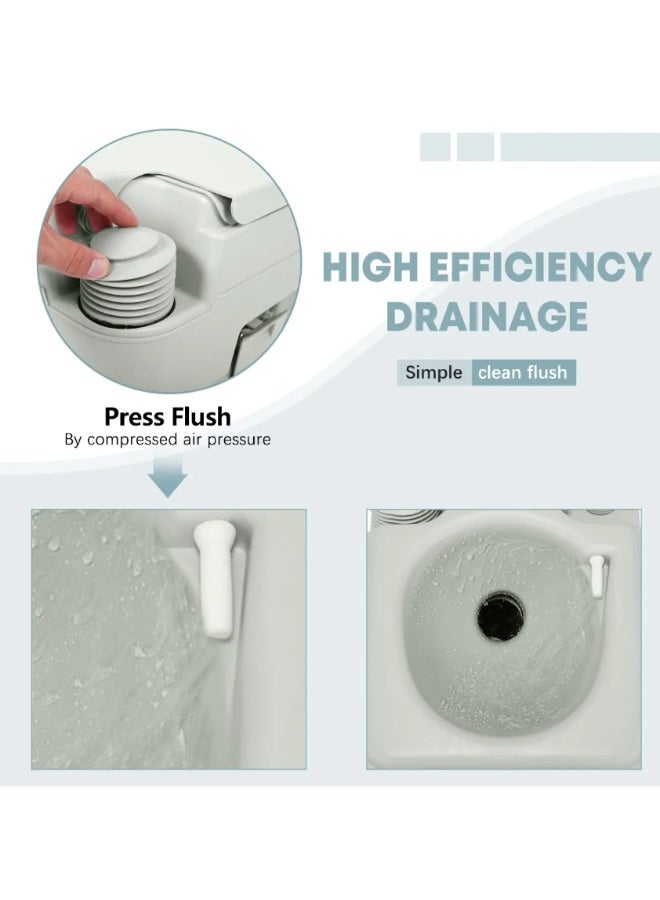 Portable Toilet Flush camping 5 Gallon 20 L Travel Camping Hiking Outdoor Indoor Porta Potty - Image 5