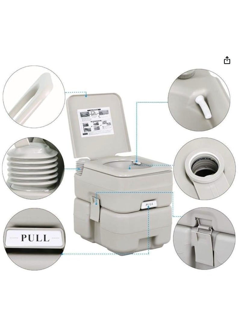 Portable Toilet Flush camping 5 Gallon 20 L Travel Camping Hiking Outdoor Indoor Porta Potty - Image 3