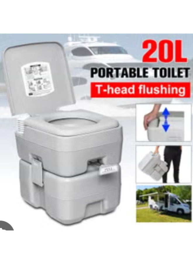 Portable Toilet Flush camping 5 Gallon 20 L Travel Camping Hiking Outdoor Indoor Porta Potty - Image 1