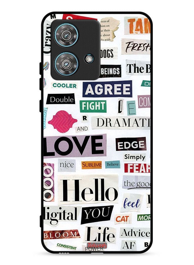 Tolwak Motorola Edge 40 Neo 5G Protective Case Cover Short Quotes Stickers  - Image 1