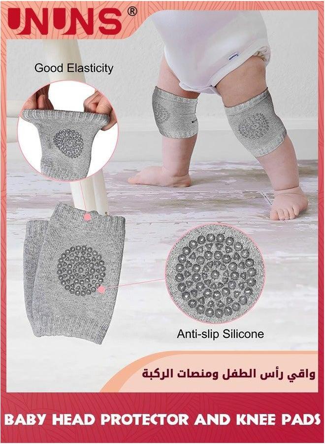 UNUNS Baby Head Protector And Knee Pads Set,Toddlers Safety Pad Cushion Adjustable Backpack For Crawling Walking,Backpack Back Protection,Elephant - Image 5