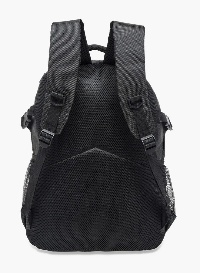 Oaklan by Shoexpress BLACK Boys Logo Print School Backpack with Adjustable Straps and Zip Closure - 12x31x43 cm  | Best Price UAE