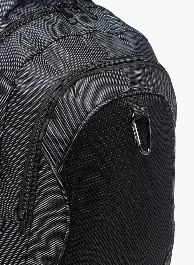 Oaklan by Shoexpress BLACK Boys Logo Print School Backpack with Adjustable Straps and Zip Closure - 12x31x43 cm  | Best Price UAE