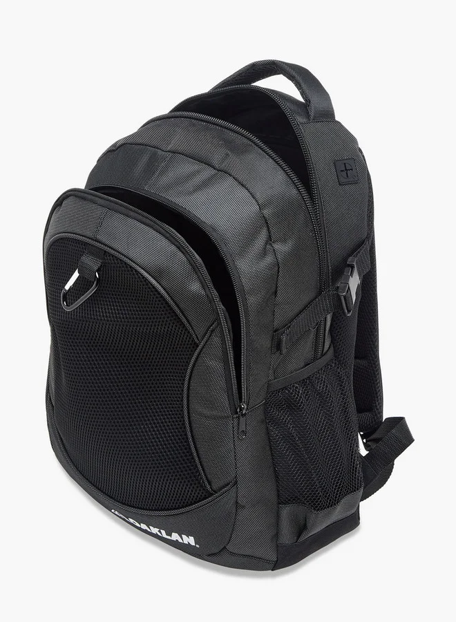 Oaklan by Shoexpress BLACK Boys Logo Print School Backpack with Adjustable Straps and Zip Closure - 12x31x43 cm  | Best Price UAE