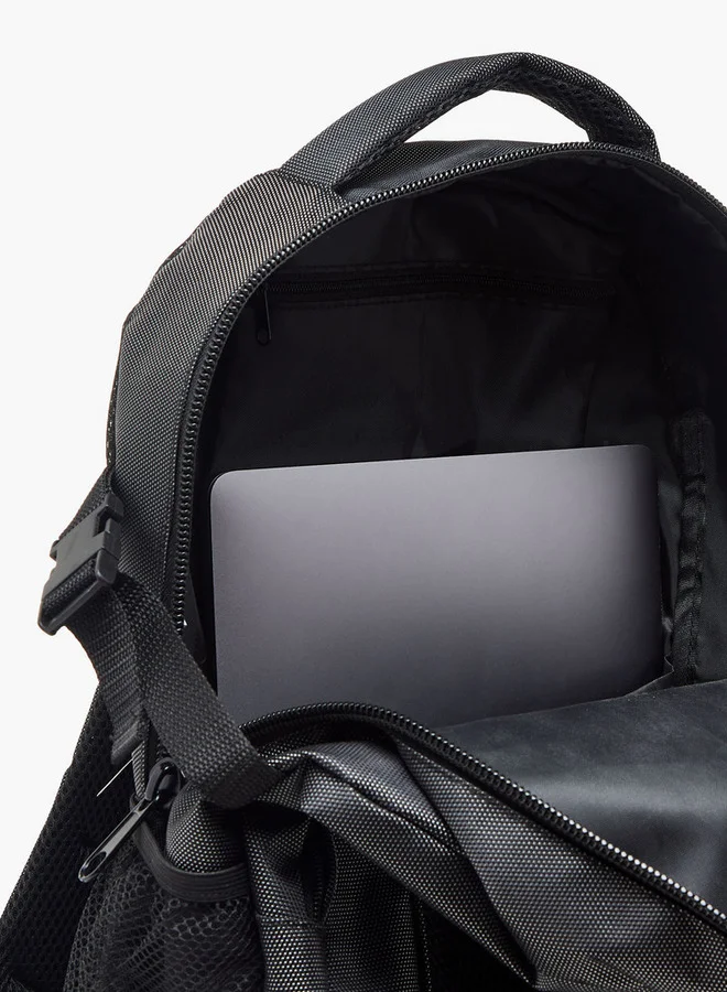 Oaklan by Shoexpress BLACK Boys Logo Print School Backpack with Adjustable Straps and Zip Closure - 12x31x43 cm  | Best Price UAE