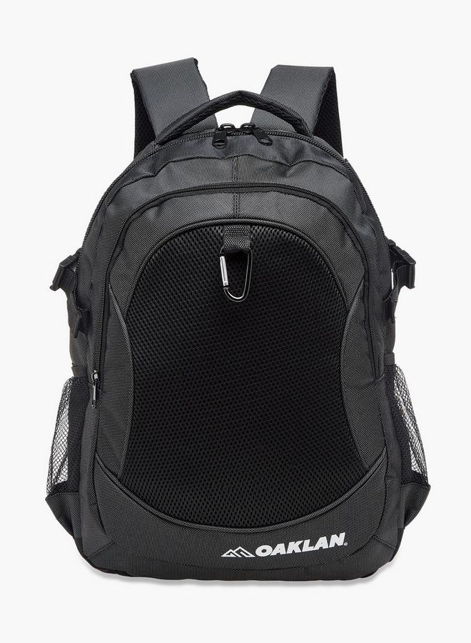 Oaklan by Shoexpress Boys Logo Print School Backpack with Adjustable Straps and Zip Closure - 12x31x43 cm - Image 1