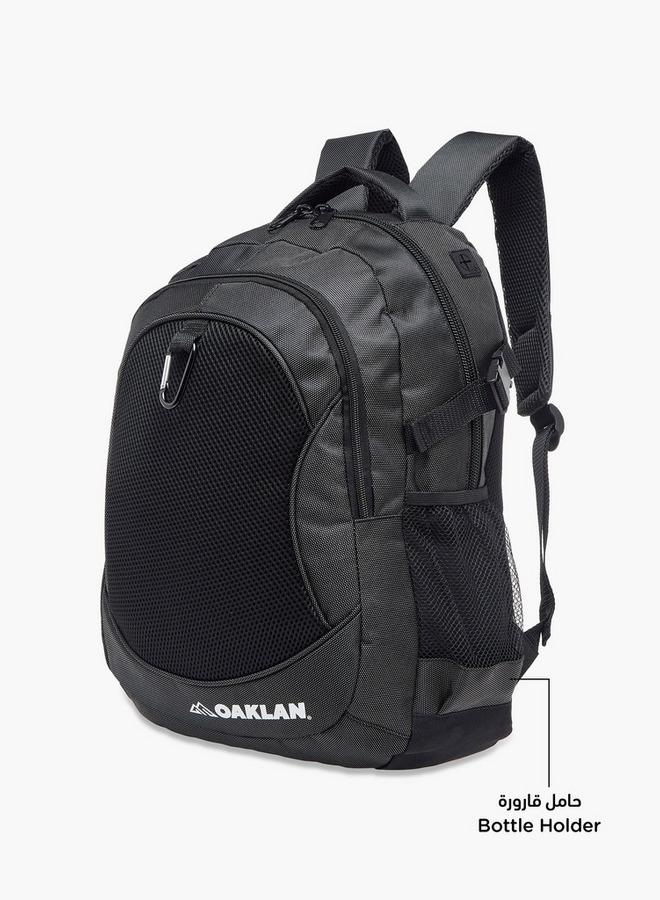 Oaklan by Shoexpress Boys Logo Print School Backpack with Adjustable Straps and Zip Closure - 12x31x43 cm - Image 4