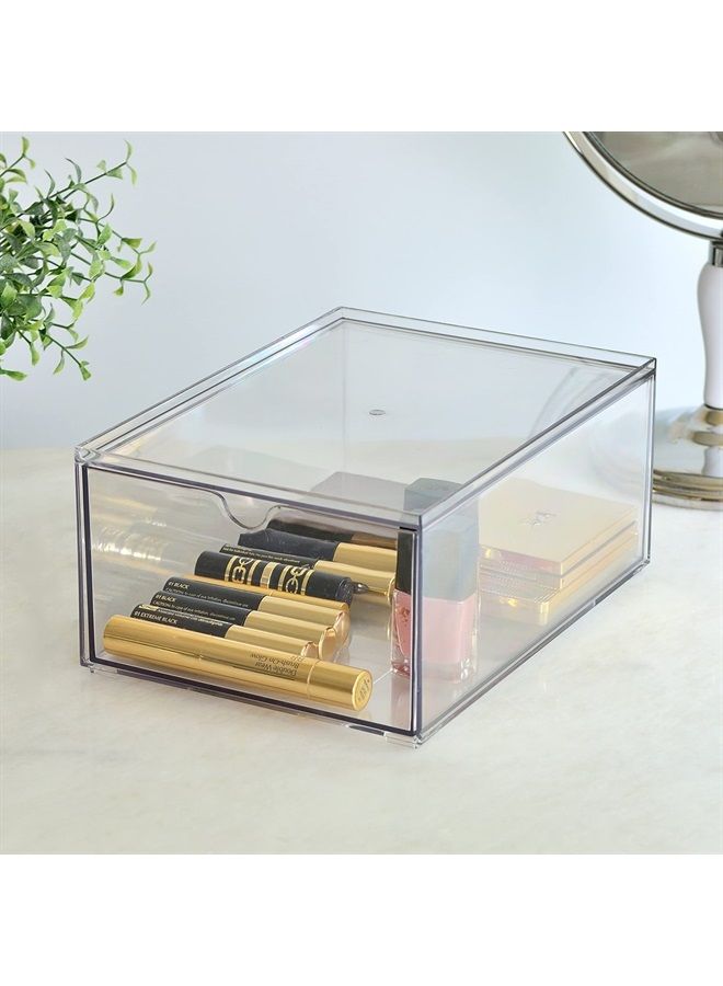 Youngever 2 Pack Stackable Makeup Storage, Clear Cosmetic Organizers, Makeup Organizer Drawers - Image 3